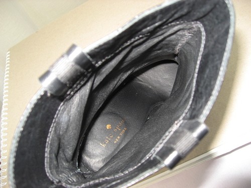 NEW KATE SPADE Baise Pull-On Black Calf Leather Boot 4" Stacked Heel US 10 $375 - Picture 12 of 12