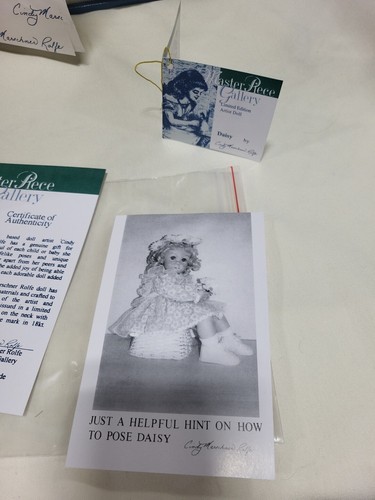 Master Piece Gallery "Daisy" By Cindy Marschner Rolfe # 2623/5000 18" Doll COA - Picture 4 of 8