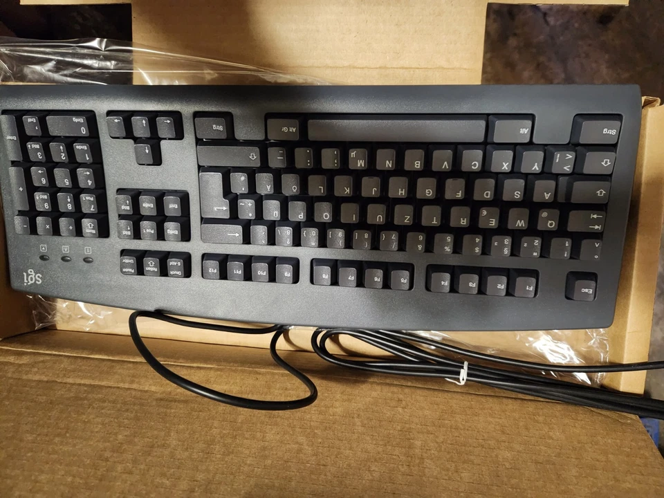 RARE NEW VINTAGE SILICON GRAPHICS SGI GREY PS2 KEYBOARD 062-0047-001 6512-BN 02 - Image 4 of 4