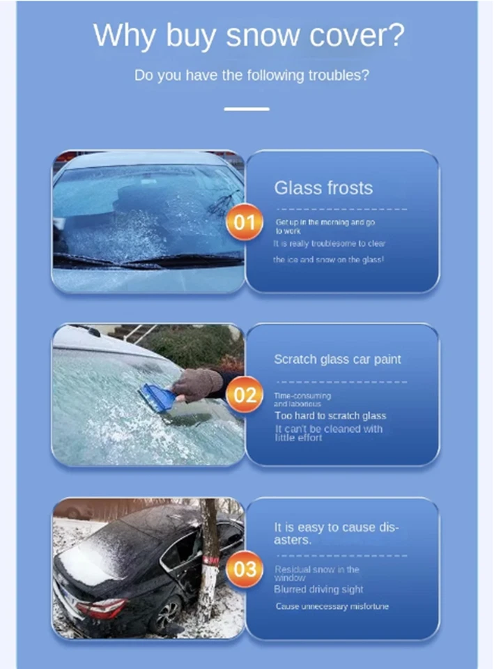 Cubierta de parabrisas de invierno para coche protección anticongelante espesa contra heladas Foto 4 de 4