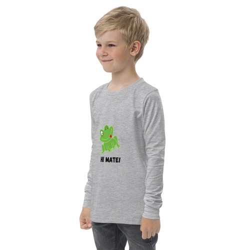 Hi Mate Frog Kids T-Shirt | Cute Funny Smiling Frog Aussie Animal Shirt - Picture 12 of 13