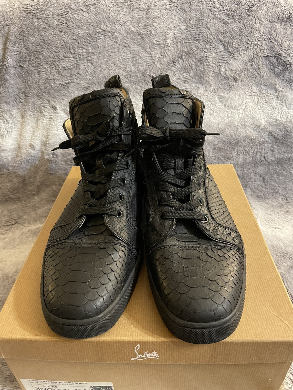 Christian Louboutin Python High Trainers Black Sn… - image 3