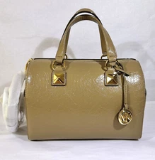 Michael Kors Grayson Medium Duffle Satchel Bag. Husk