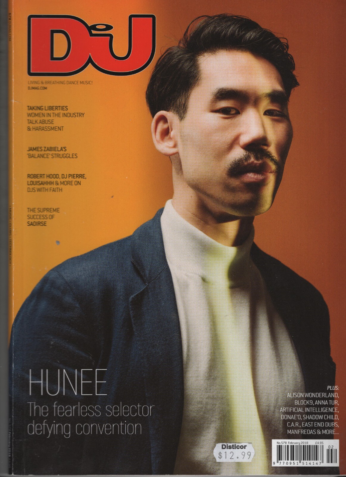 Hunee HUNEE FEBRUARY 2018 DJ MAG MAGAZINE UK | eBay