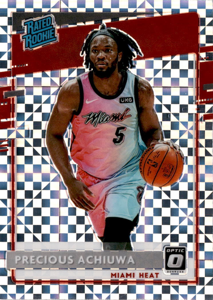 2020-21 Donruss Optic #170 Precious Achiuwa Checkerboard Miami Heat