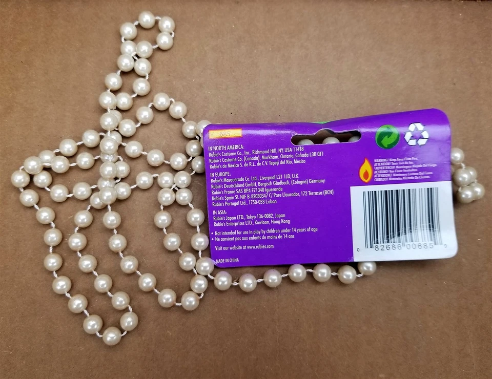 Disfraz de Charleston Flapper Cuentas Perlas Rubí 685 Rugiente Años 20 48" años 20 Foto 4 de 4