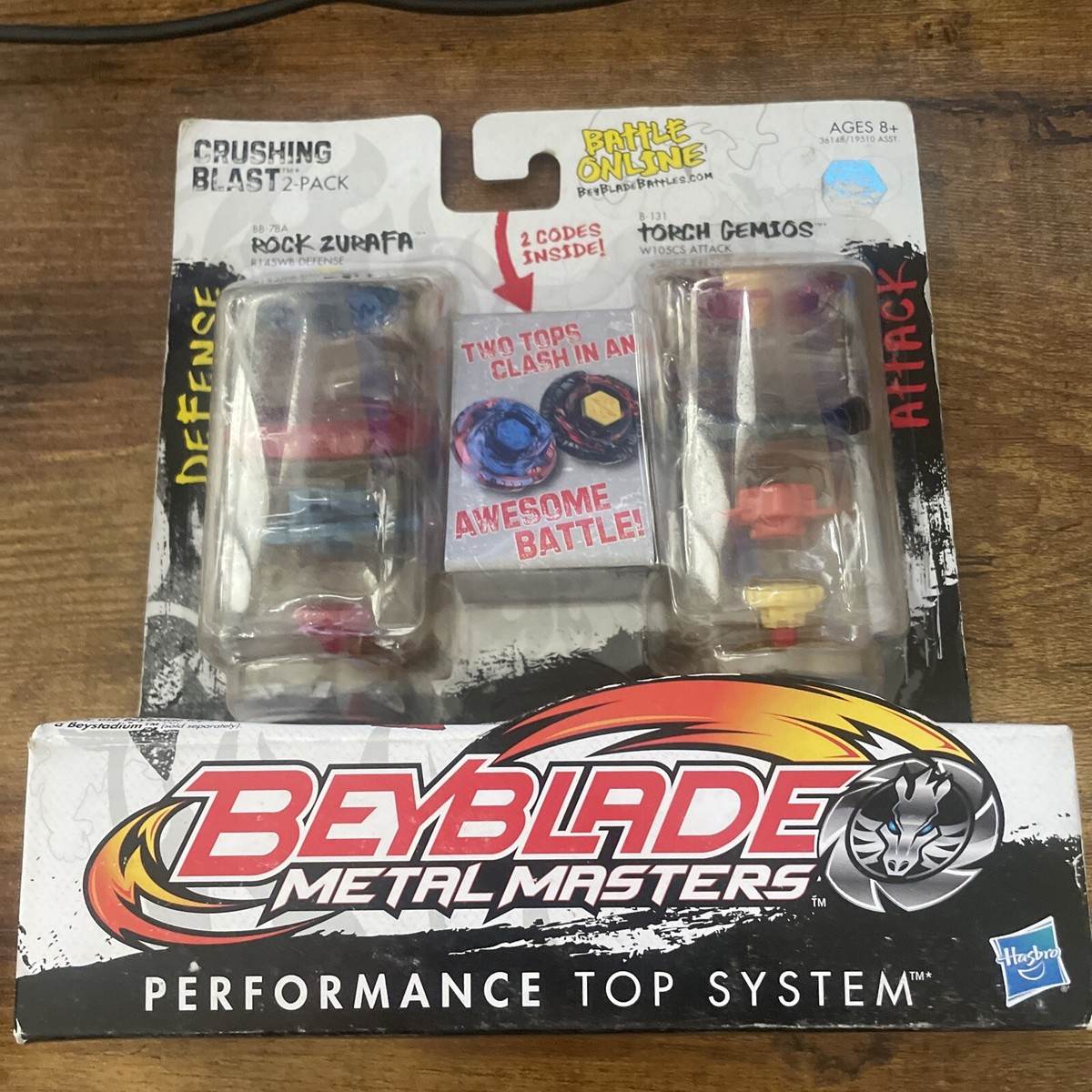Rock Zurafa Torch Gemios Crushing Blast 2-Pack Beyblade HASBRO