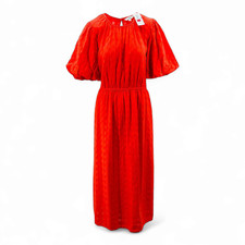 M&S Collection Pure Cotton Checked Midi Waisted Womens Dress RRP £45.00