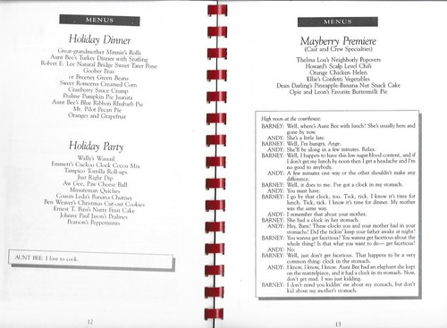 ANDY GRIFFITH TV SHOW, AUNT BEE'S MAYBERRY COOKBOOK, 1991, OPIE, BARNEY - Picture 12 of 12