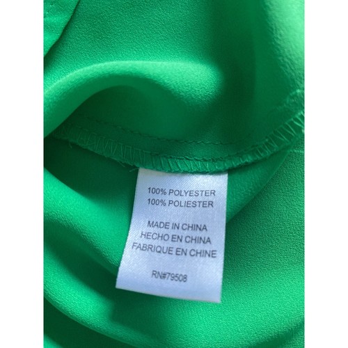Violet & Claire Kelly Green Lane Up Sleeveless Blouse Sz S - Picture 7 of 7