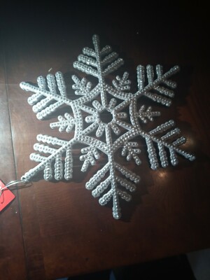 Large Silver Snowflake Hanging Christmas Ornament/Decoration-Brand New-SHIP24HRS