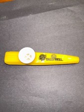 VINTAGE TACO BELL PLASTIC YELLOW KAZOO ROCK 106 WWLT PROMO FREE SHIPPING