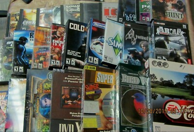 HUGE LOT OF 26 ASSORTED PC GAMES MULTIPLE GENRES CD-ROM GREAT FIND !!!