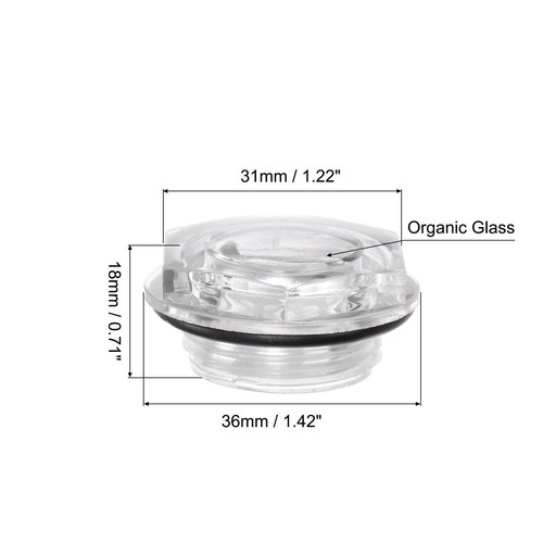 Air Compresseur Jauge Vision Verre 3/4" Mâle Fileté Organique Verre Fenêtre - Picture 2 of 5