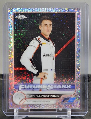2022 Topps Chrome Formula 1 F2 Marcus Armstrong Mini Diamond /299 F1 Rookie RC