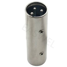 3-Pin XLR Male to Male Plug Coupler Gender Changer Audio Microphone Mic Adapter