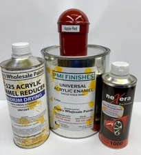 Apple Red Gallon Kit Single Stage ACRYLIC ENAMEL Car Auto Paint Kit  