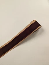 VICTORIAN 19TH C BROWN SILK RIBBON ON ORIGINAL SPOOL OLD STOCK