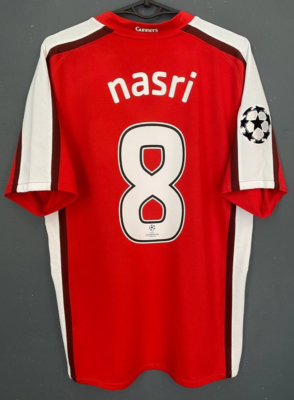 MEN'S FC ARSENAL 2008/2009 SAMIR NASRI UEFA SOCCER FOOTBALL SHIRT