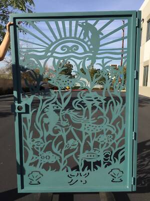 Contemporary modern metal gate, Modern Metal Gate, Custom size Art Pedestrian