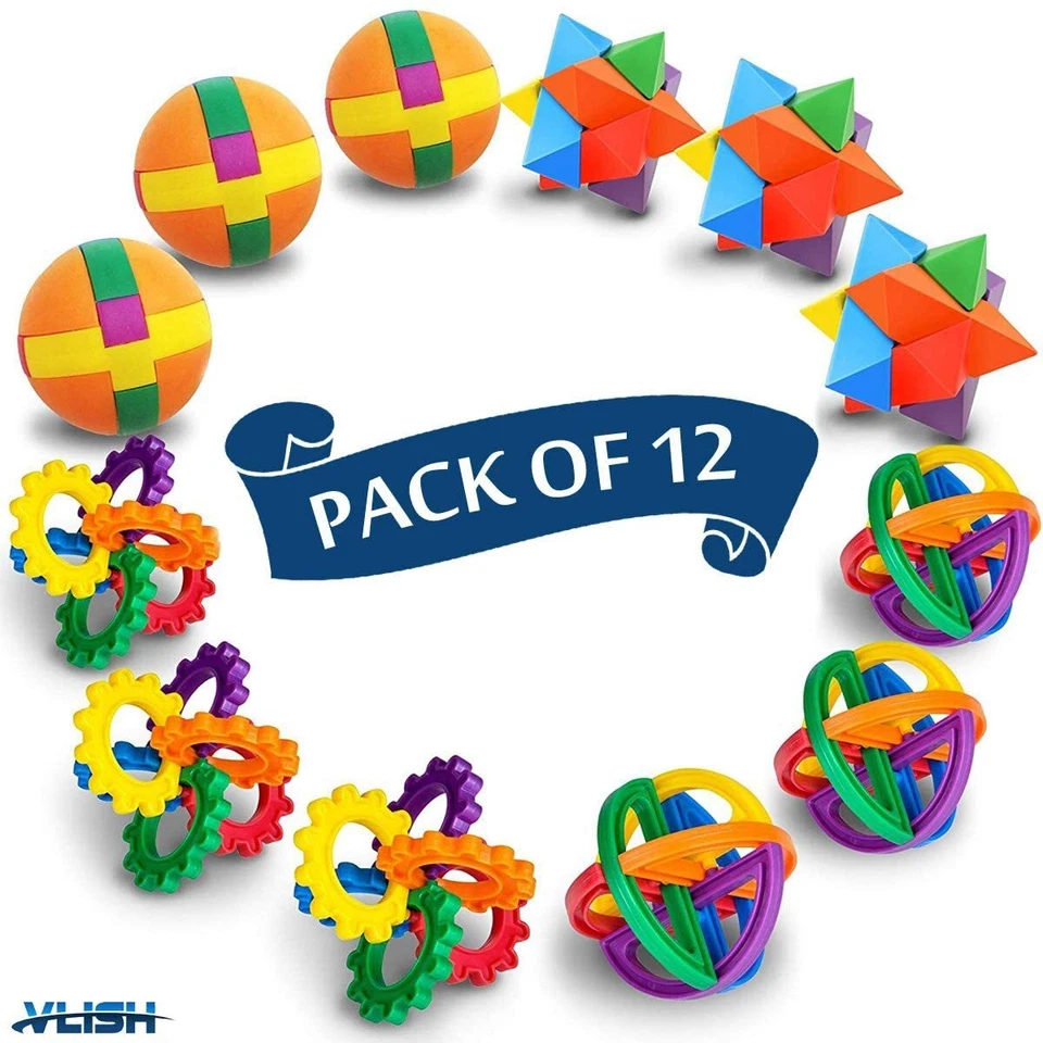 12 Pack Fun Puzzle Balls - Brain Games for Kids and Adults Stocking Stuffers - Image 3 of 4