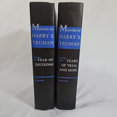 #ad Memoirs By Harry S Truman 2 Volume Set 1955 amp; 1956 Hardcover Good Condition $14.39