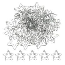 PATIKIL 100pcs Paper Clip, Star Paper Clip Small Cute Rust-Proof Metal Planne...