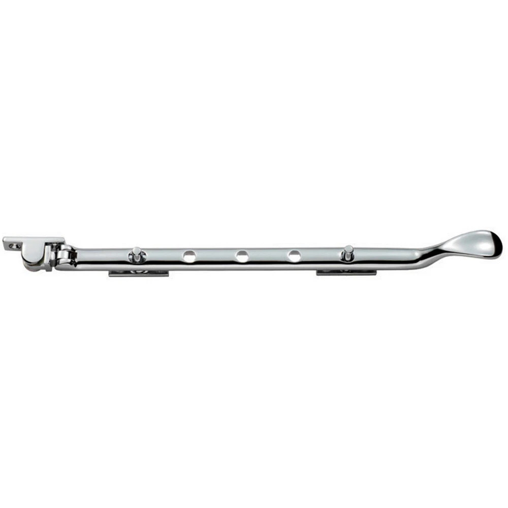 Victorian Casement Window Stay 300mm Length 2 Pins and screws - Polished Chrome