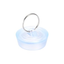 Rubber Sink Plug Clear Drain Stopper Fit 1-3/8" to 1-29/64" Drain with Ring