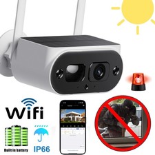 4MP Solar Battery Power Security Camera 2K FHD Wireless Outdoor Wifi Cams System