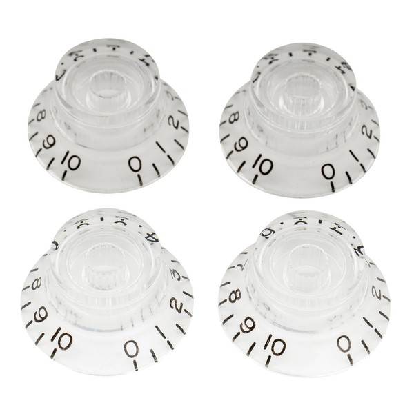 Musiclily Pro 4Pcs Transparent Metric Guitar Hat Knobs For Epiphone Les Paul Sg-image