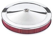 Jegs Air Cleaner With Smooth Top 14 In. X 2 In. Chrome-plated
