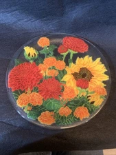 Peggy Karr "Summer Blooms" plate 11" Retired “Beautiful”