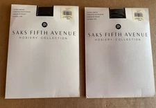 Saks Fifth Avenue Hosiery Ultra Sheer Pantyhose Average/Tall Navy 2 Pair
