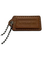 Coach Leather Hangtag - Tan 2"