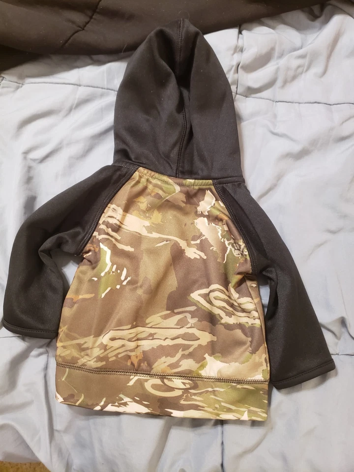 Under Armor Black Athletic Hoodie Jacket with Pant Camo Infant Boys Size 0/3 M - Image 4 of 4