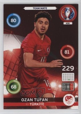 2016 Panini Adrenalyn XL UEFA Euro Team Mate Ozan Tufan #408 Rookie RC 0jf5