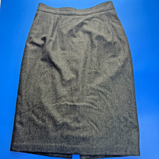 Sag Harbor Skirt Womens Size 12 Grey Straight Knee Length Classic 100 Wool