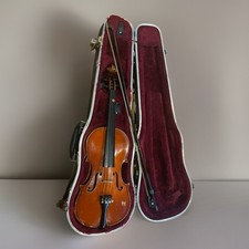VTG Copy of Antonius Stradivarius Cremonensis Violin w Hard Case and bow READ