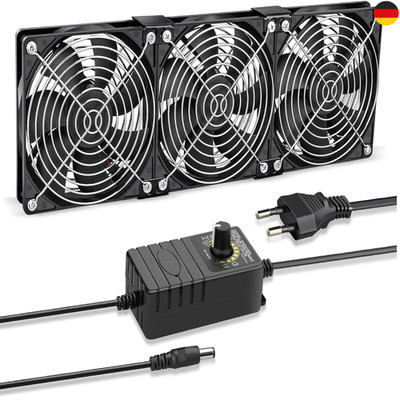 GDSTIME 3x120mm PC Lüfter 230V Dual Kugell
