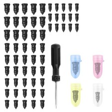 60PCS Screw-in Tire Plugs, Self-Service Emergency Rubber Nail Repair Kit