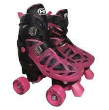 Energy Flex Roller Derby Skates Quick Fit Youth Size 3-6 Neon Pink Black