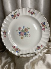 VTG Made In USA Limoges English Rose Pattern Set Of 3 Porcelain Plates