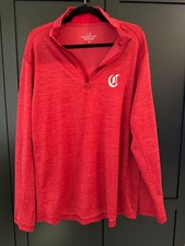 Vineyard Vines Performance Cincinnati Reds 1/4 Zip Pullover Red Mens XL