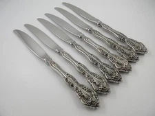 Oneida MICHELANGELO 6 Dinner Knives Glossy Stainless Steel Flatware