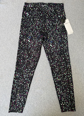 Layer 8 Dotty Mix Print 7/8 Leggings S Side Pockets Tummy Flattening Waistband