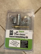 7RBK3162 Tub Shower Rebuild Kit Compatible for Sayco Space Age 3-Handle Faucets