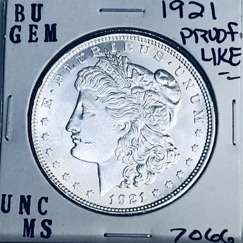 1921 BU GEM MORGAN SILVER DOLLAR UNC MS+++ U.S. MINT RARE COIN 7066
