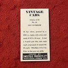 1964 Sweetule “Vintage Cars” 1927 SUNBEAM Tobacco Card #23   NM-MT — photo 2
