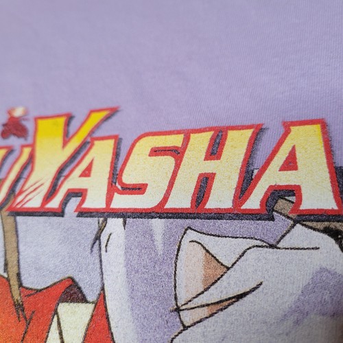 Inuyasha Shirt Mens Medium Large Purple Anime VIZ Media Cartoon Graphic Tee - Picture 5 of 16